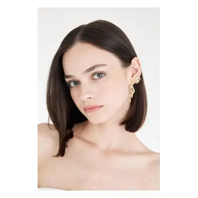 DEFACTO Women's Bow Gold Earrings