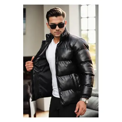 65269 Dewberry Mens PU Mens Jacket-BLACK