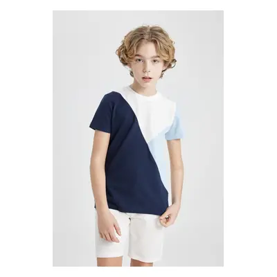 DEFACTO Boy's Crew Neck Pique Short Sleeve T-Shirt