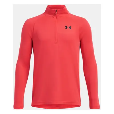 Boys' T-shirt Under Armour UA Tech 2.0 1/2 Zip-RED - Boys