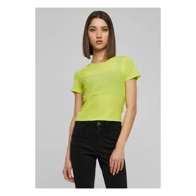 Women's Short Fishnet T-Shirt Frozen Yellow