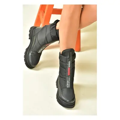 Fox Shoes Women's Black Fabric Casual Boots