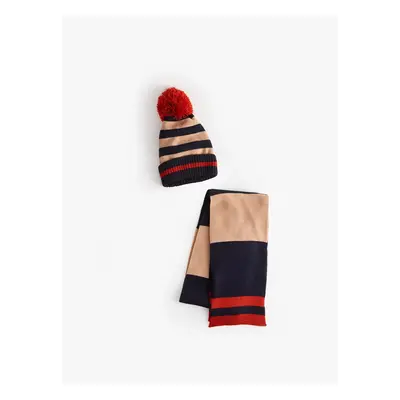 LC Waikiki LCW ACCESSORIES Boys' Color Block Scarf & Beanie