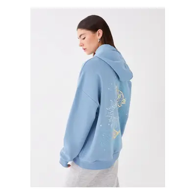 LC Waikiki Printed Long Sleeve Oversize Women's Hoodie