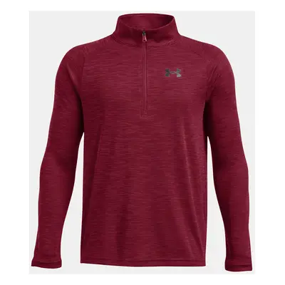 Under Armour UA Tech Textured 1/2 Zip-RED T-shirt - Boys