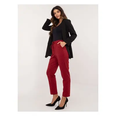 Burgundy elegant trousers