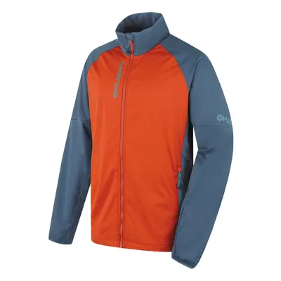 Men's softshell jacket HUSKY Suli turquoise/brown