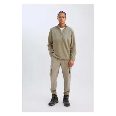 DeFactoFit Sports Jogger Sweatpants Slim Fit Slim Cut Woven Cargo Pocket Standard Leg