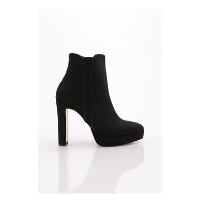 DGN Women's Heeled Boots Black Suede