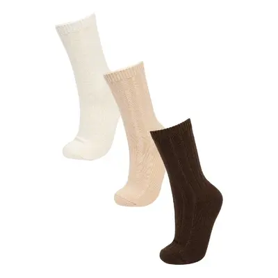 DEFACTO Women's 3-Piece Winter Socks