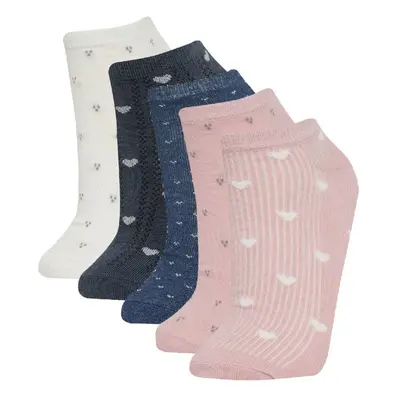 DEFACTO Women's 5-Pack Cotton Ankle Socks