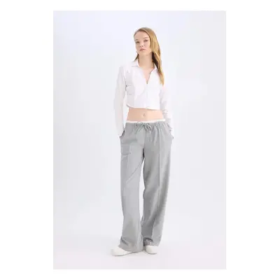 DEFACTO Wide Leg Regular Waist Wide Pocket Collared Wide Leg Pants