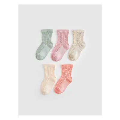 LC Waikiki LCW baby Self Patterned Baby Girl Socks Pack of