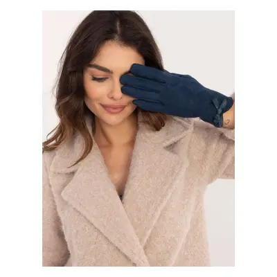 Women's dark blue gloves