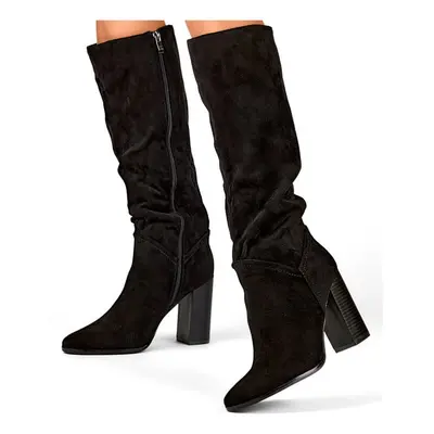 primohurt Suede women's high-heeled boots, knee-high boots with a stiletto heel