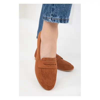 Soho Tan Suede Women's Ballerinas (19866)