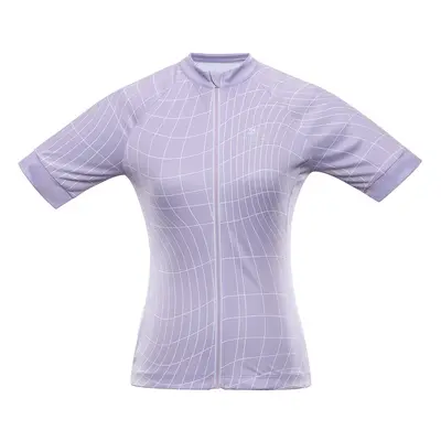 Women's cycling jersey with cool-dry ALPINE PRO SAGENA pastel lilac variant pa