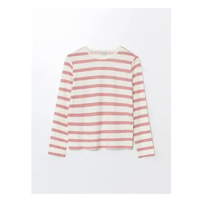 LC Waikiki Crew Neck Striped Long Sleeve Girl's T-Shirt