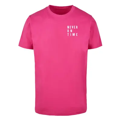 Men's T-shirt Never On Time pink