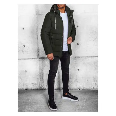 Men's Green Quilted Dstreet Winter Jacket