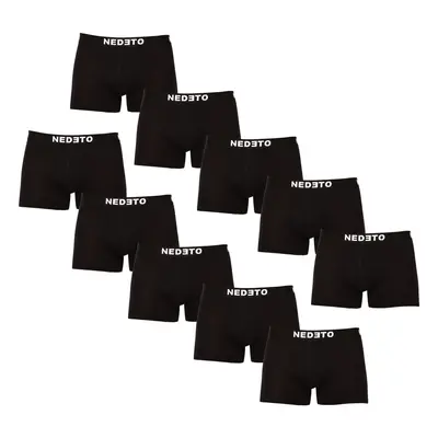 10PACK men's boxers Nedeto black