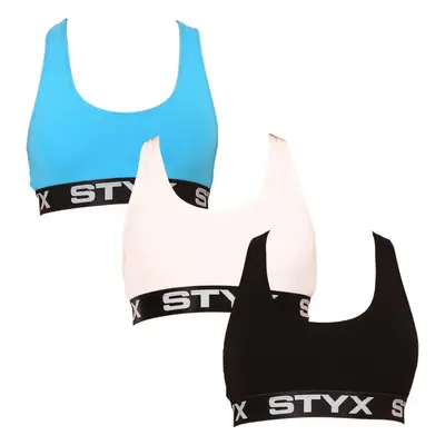 3PACK women's bra Styx sport multicolor