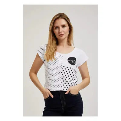 Women's T-shirt with polka dots MOODO