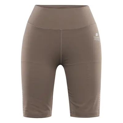 Women's short leggings ALPINE PRO GARELA walnut