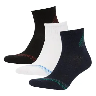 DEFACTO Men's 3-Pack Cotton Short Sports Socks