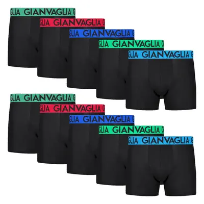 10PACK Men's Boxer Shorts Gianvaglia Black