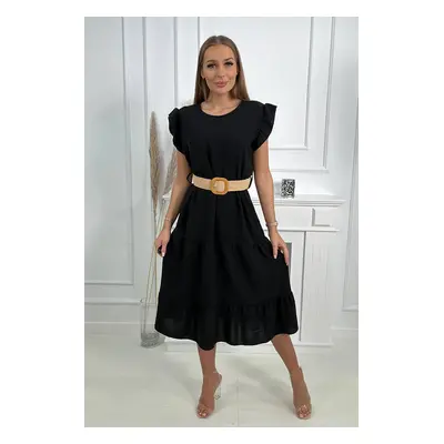 Black dress with ruffles