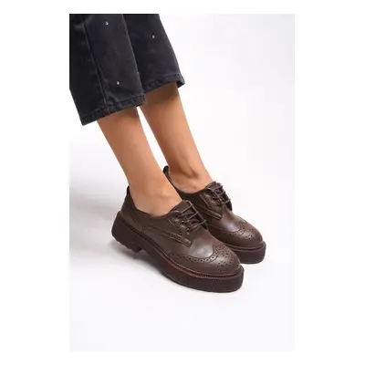 Riccon Oknyrth Women's Lace-Up Loafer Brown Skin