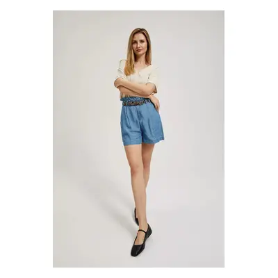 Women's denim shorts MOODO - light blue