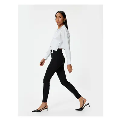 Koton High Waist Skinny Jeans with Narrow Leg Pockets - Carmen Skinny Jeans