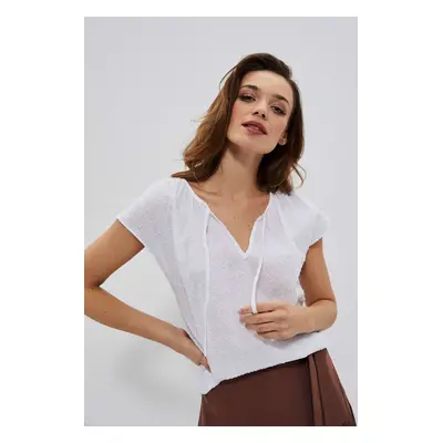 Cotton shirt blouse - white