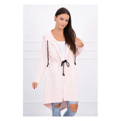 Coat with a longer back powder pink