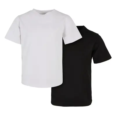 Boys' Organic Basic T-Shirt 2-Pack White/Black