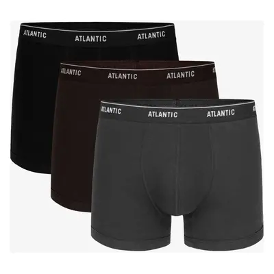 Boxer shorts Atlantic 3MH-179 A'3 S-2XL graphite-black-chocolate