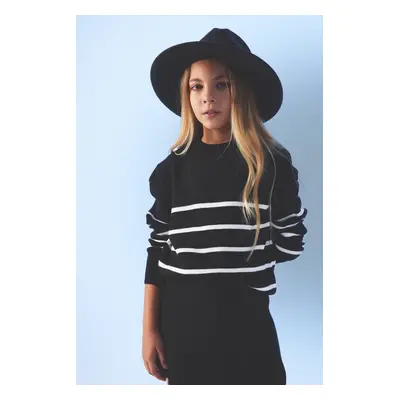 DEFACTO Girl Striped Crew Neck Knitwear Sweater