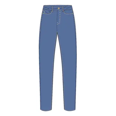 WOMEN'S JEANS L-JE-4002 D.Blue