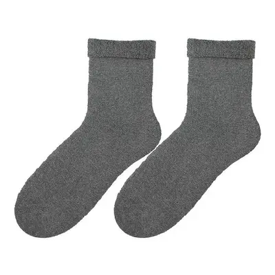 Bratex D-004 Women Terry Women's Socks Plain grey melange