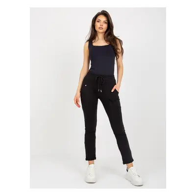 Women's black sweatpants regular fit