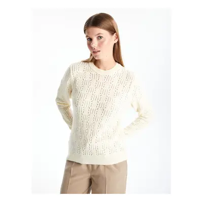 LC Waikiki Crew Neck Openwork Women's Knitwear Sweater