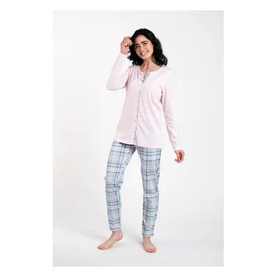 Women's pyjamas Emilly, long sleeves, long pants - pink/print