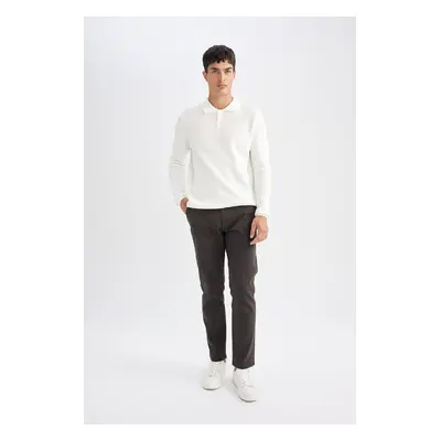 DEFACTO Chino Trousers Regular Fit Pocket Straight Leg