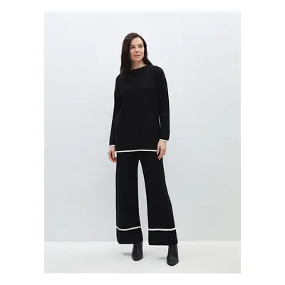 LC Waikiki LCW Elastic Waist Plain Wide Leg Women's Knitwear Trousers