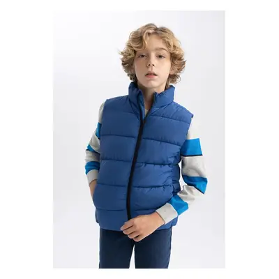 DEFACTO Boy Water Repellent Half Turtleneck Basic Puffer Vest