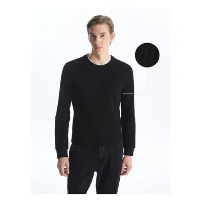 LC Waikiki Crew Neck Long Sleeve Men's Textured T-Shirt