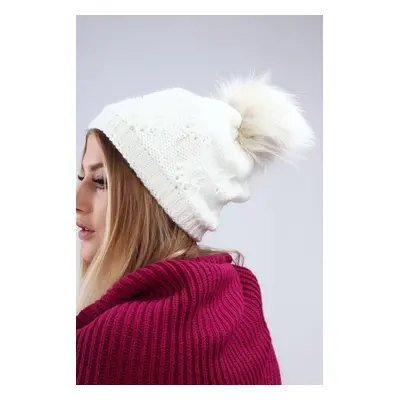 Cream winter hat