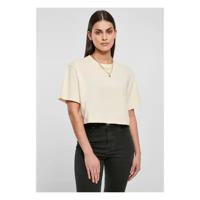 Women's short oversized t-shirt whitesand